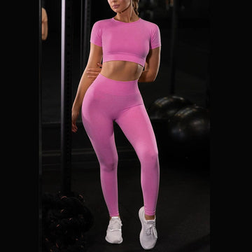 Crafted from breathable, moisture-wicking fabric, this outfit ensures flexibility and ease of movement. Perfect for yoga, Pilates, or casual wear, this set combines functionality with a sleek, modern design.