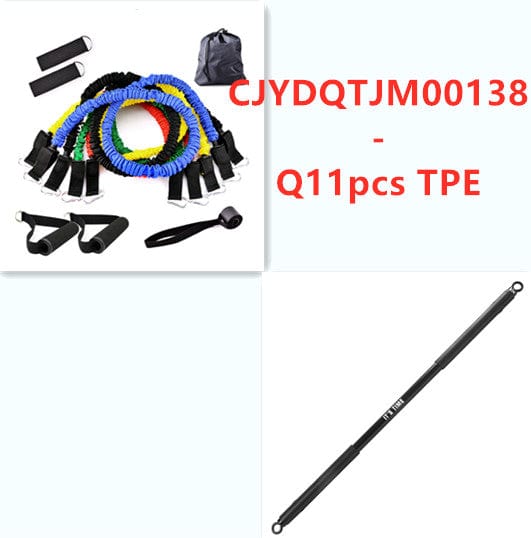 InnateFit FITNESS 11pcs TPE set INNSTAR Fitness Push Rod Fitness Bar Portable CJJM106215103CX
