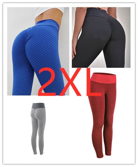 InnateFit FITNESS 4Colors set / 2XL Plaid Leggings Fitness Yoga Pants Women's Seamless CJNSXZDD00486-4Colors set-2XL