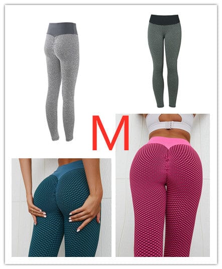 InnateFit FITNESS 4Colors set / M Plaid Leggings Fitness Yoga Pants Women's Seamless CJNSXZDD00486-4Colors set-M
