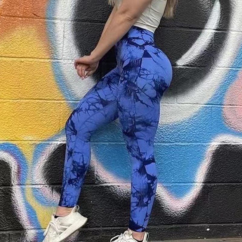 InnateFit FITNESS Dark blue / S Tie Dye Leggings Women Fitness Yoga Pants CJDD1671472-Dark blue-S