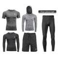 InnateFit FITNESS Five pieces set / L Sports suit fitness wear running training tight shorts CJNSNYDK00163-Five pieces set-L