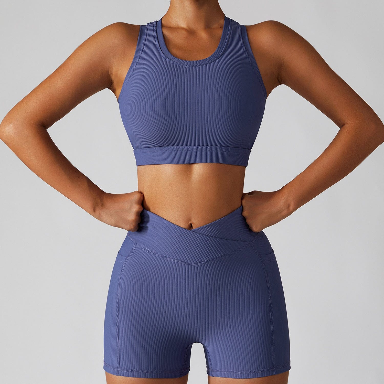 InnateFit FITNESS Glass purple / Tank shorts / S Women's Running Fitness Suit Yoga Clothes CJTZ156149325YB