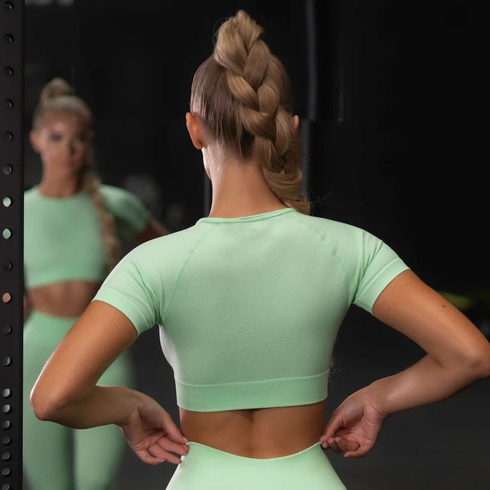 InnateFit FITNESS Green / A / S Seamless Yoga Sport Set Fitness Women Running CJNS100124728BY