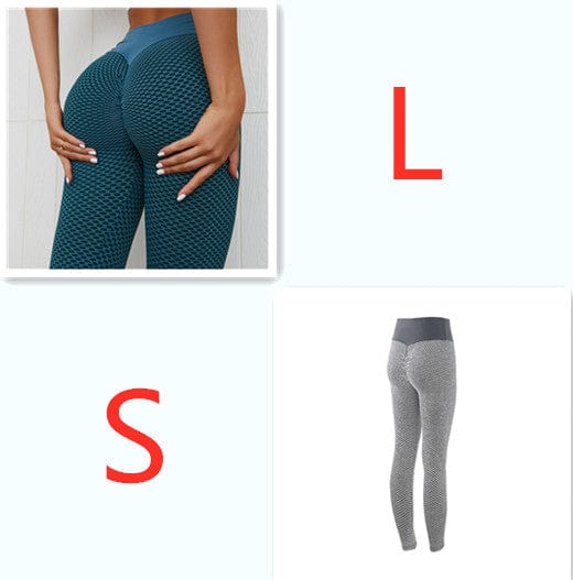 InnateFit FITNESS Mixcolor13 / Set Plaid Leggings Fitness Yoga Pants Women's Seamless CJNSXZDD00486-Mixcolor13-Set