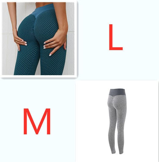 InnateFit FITNESS Mixcolor14 / Set Plaid Leggings Fitness Yoga Pants Women's Seamless CJNSXZDD00486-Mixcolor14-Set