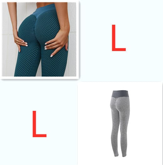 InnateFit FITNESS Mixcolor15 / Set Plaid Leggings Fitness Yoga Pants Women's Seamless CJNSXZDD00486-Mixcolor15-Set