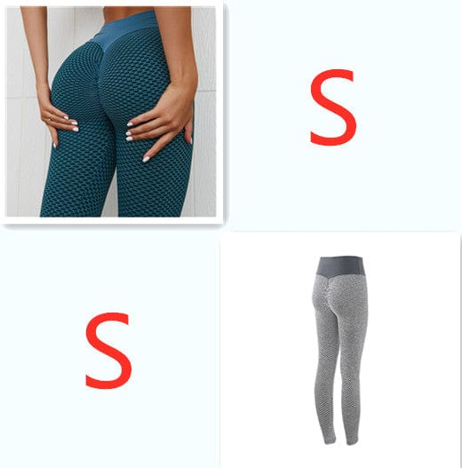 InnateFit FITNESS Mixcolor7 / Set Plaid Leggings Fitness Yoga Pants Women's Seamless CJNSXZDD00486-Mixcolor7-Set