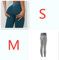 InnateFit FITNESS Mixcolor8 / Set Plaid Leggings Fitness Yoga Pants Women's Seamless CJNSXZDD00486-Mixcolor8-Set