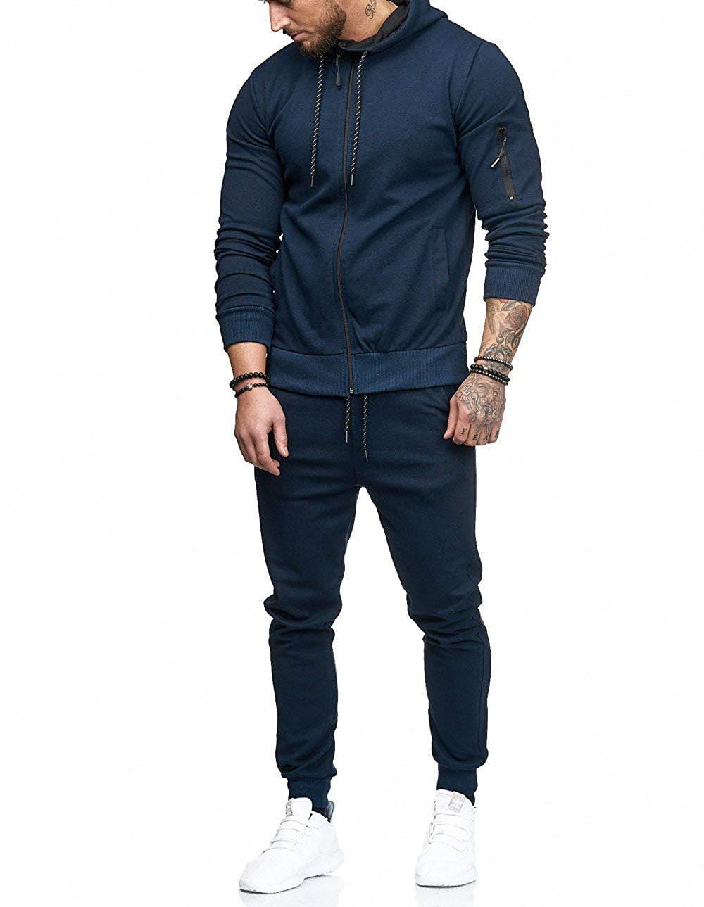 InnateFit FITNESS Navy Blue / XL Men's sports suit fitness casual wear CJNSWTXZ02298-Navy Blue-XL