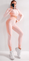 InnateFit FITNESS Pink / L Seamless Workout Yoga Sets women leggings CJNSSYTZ01031-Pink-L