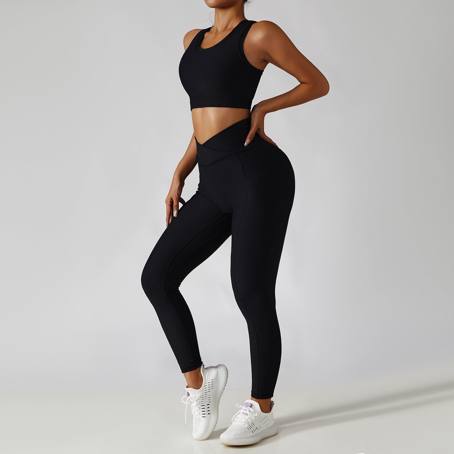 InnateFit FITNESS Premium Black / Vest trousers / S Women's Running Fitness Suit Yoga Clothes CJTZ156149305EV