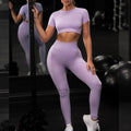 InnateFit FITNESS Purple / C / S Seamless Yoga Sport Set Fitness Women Running CJNS100124743QJ
