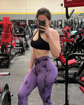 InnateFit FITNESS Purple / S Tie Dye Leggings Women Fitness Yoga Pants CJDD1671472-Purple-S