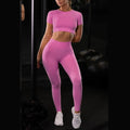 InnateFit FITNESS Rose Red / C / S Seamless Yoga Sport Set Fitness Women Running CJNS100124770RI