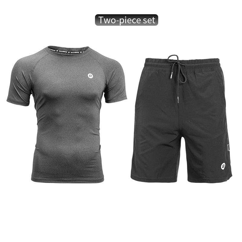 InnateFit FITNESS Two pieces set / M Sports suit fitness wear running training tight shorts CJNSNYDK00163-Two pieces set-M