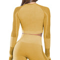 InnateFit FITNESS Yellow top / L Yoga Crop Top Seamless Yoga sets CJNSSYTZ00914-Yellow top-L