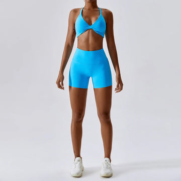 InnateFit Women's Tracksuit Seamless Yoga Set 2PCS Workout Sportswear Gym Clothing Drawstring High Waist Leggings Fitness Sports Suits
