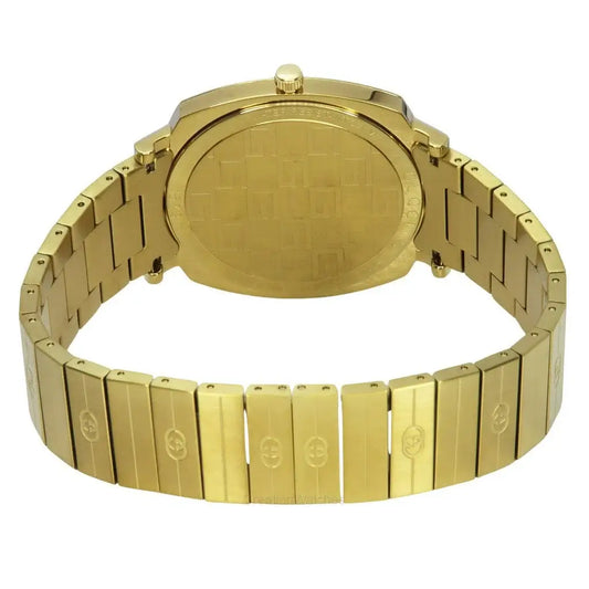 InnateFit Wrist Watch Blue Gucci Grip Gold Tone Stainless Steel Gold Dial Quartz YA157409 Unisex Watch