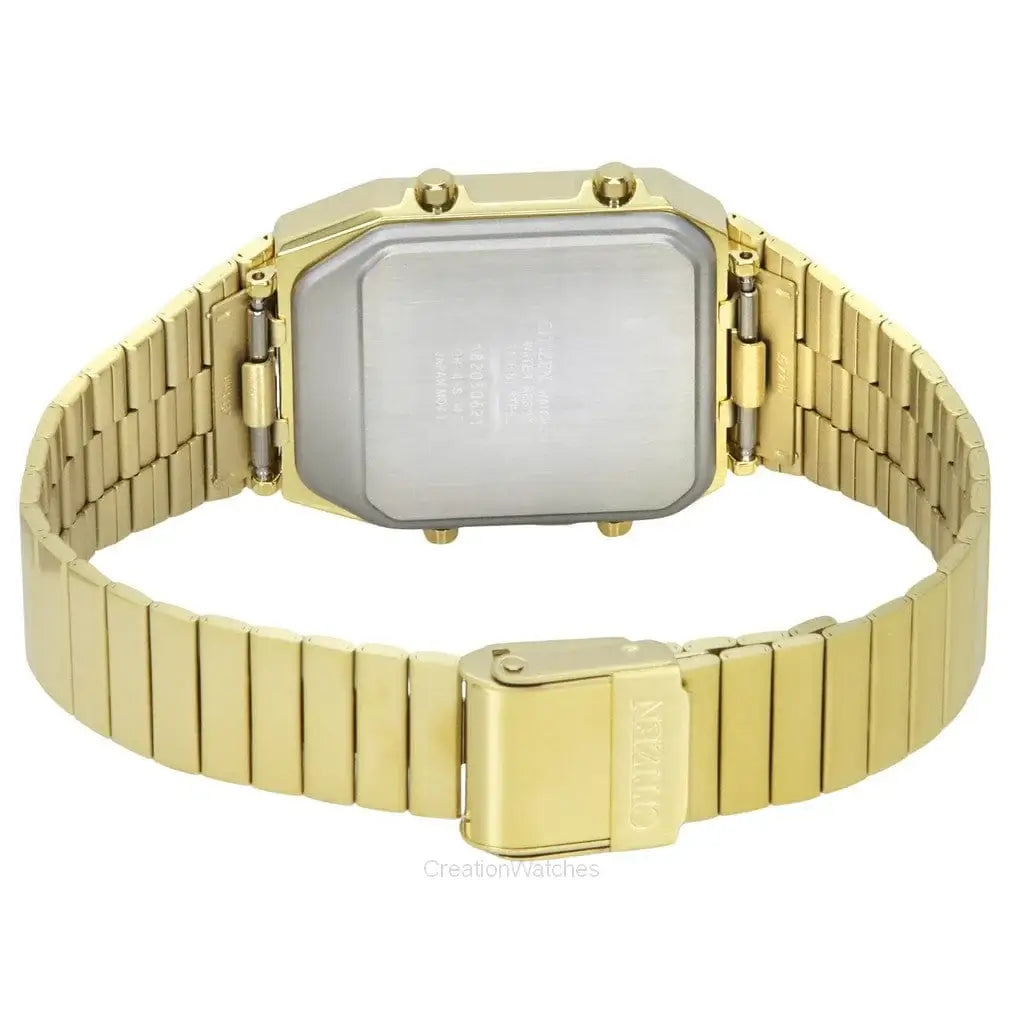 InnateFit Wrist Watch Citizen Reproduction Model Analog Digital Chronograph Gold Tone Stainless Steel Brown Dial Quartz JG2103-72X Men's Watch