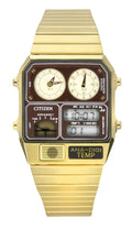 InnateFit Wrist Watch Gold Citizen Reproduction Model Analog Digital Chronograph Gold Tone Stainless Steel Brown Dial Quartz JG2103-72X Men's Watch
