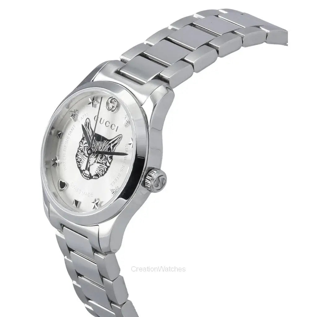 InnateFit Wrist Watch Gucci G-Timeless Stainless Steel Silver Dial Quartz YA126595 Women's Watch 5 South Beechfield Avenue