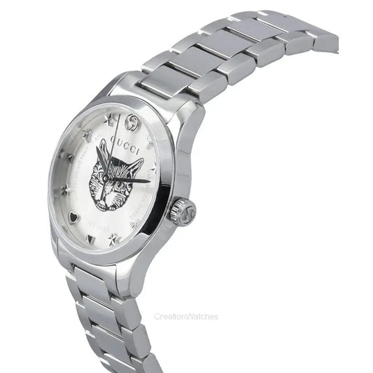 InnateFit Wrist Watch Gucci G-Timeless Stainless Steel Silver Dial Quartz YA126595 Women's Watch 5 South Beechfield Avenue