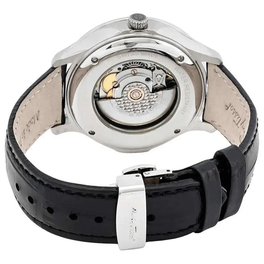 InnateFit Wrist Watch Mathey-Tissot Edmond Limited Edition Leather Strap Open Heart Black Dial Automatic MC1886CNA Men's Watch With Gift Set 5 South Beechfield Avenue