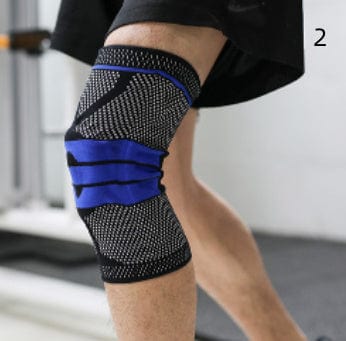 InnateFit 0 Black blue anti slip 1 / M Sports Running Fitness Protection Knee Pads Brace Strap CJNSFJST00018-Black blue anti slip 1-M