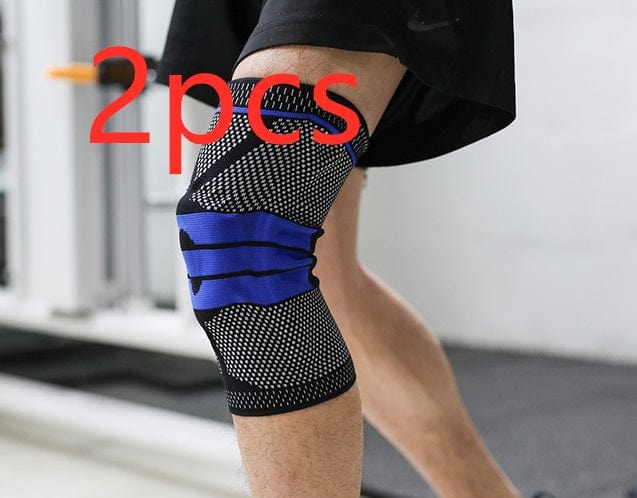 InnateFit 0 Black blue anti slip2 / M Sports Running Fitness Protection Knee Pads Brace Strap CJNSFJST00018-Black blue anti slip2-M