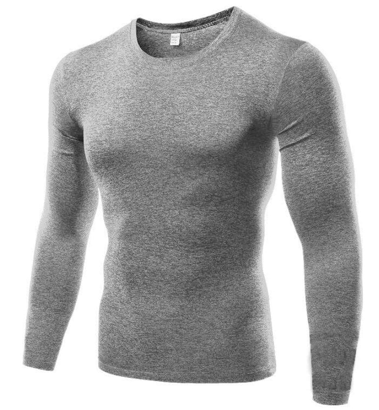 InnateFit 0 Gray / XL Men's Blank Long Sleeve Compression Top CJNSTXDS00194-Gray-XL