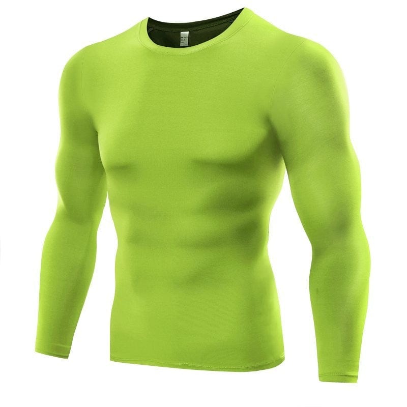 InnateFit 0 Green / XXXL Men's Blank Long Sleeve Compression Top CJNSTXDS00194-Green-XXXL