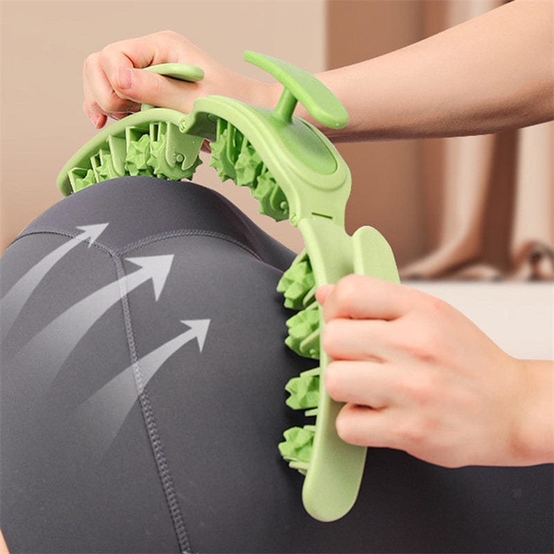 InnateFit 0 Multifunctional Manual Round Massager Roller Fitness Waist Buttocks Muscles Leg Gripper Stovepipe Thigh Removable Massage Gym Tool Beauty Health