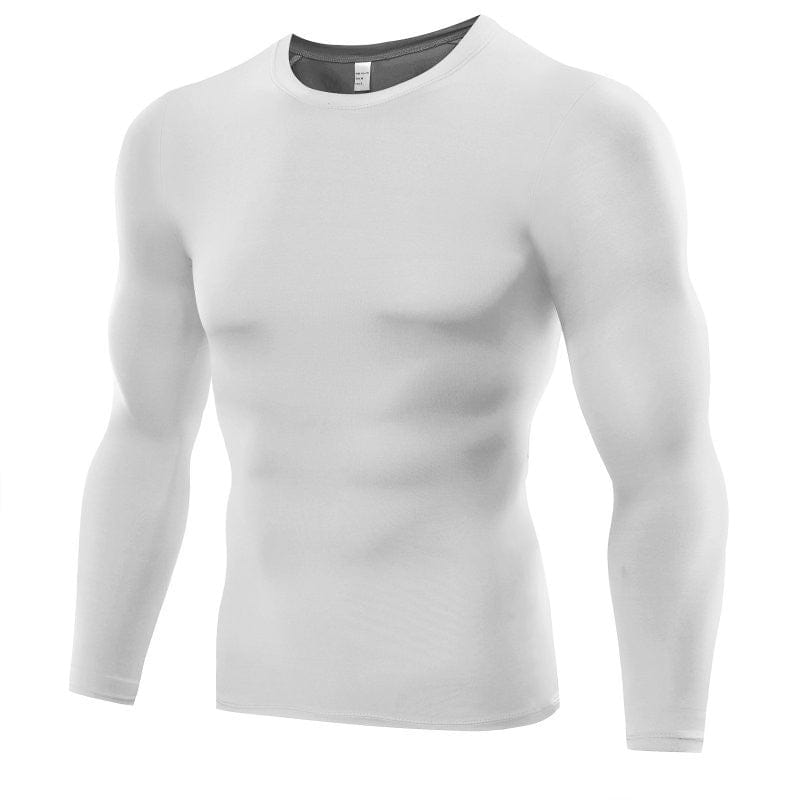 InnateFit 0 White / M Men's Blank Long Sleeve Compression Top CJNSTXDS00194-White-M