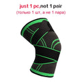 InnateFit 1 Piece Green / XL WorthWhile 1PC Sports Kneepad Men Pressurized Elastic Knee Pads Support Fitness Gear Basketball Volleyball Brace Protector 14:175#1 Piece Green;5:100014065