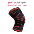 InnateFit 1 Piece Orange / XL WorthWhile 1PC Sports Kneepad Men Pressurized Elastic Knee Pads Support Fitness Gear Basketball Volleyball Brace Protector 14:200005536#1 Piece Orange;5:100014065