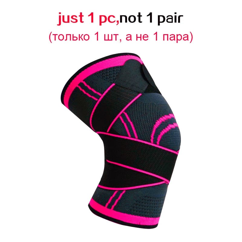 InnateFit 1 Piece Pink / XXL WorthWhile 1PC Sports Kneepad Men Pressurized Elastic Knee Pads Support Fitness Gear Basketball Volleyball Brace Protector 14:365458#1 Piece Pink;5:4182