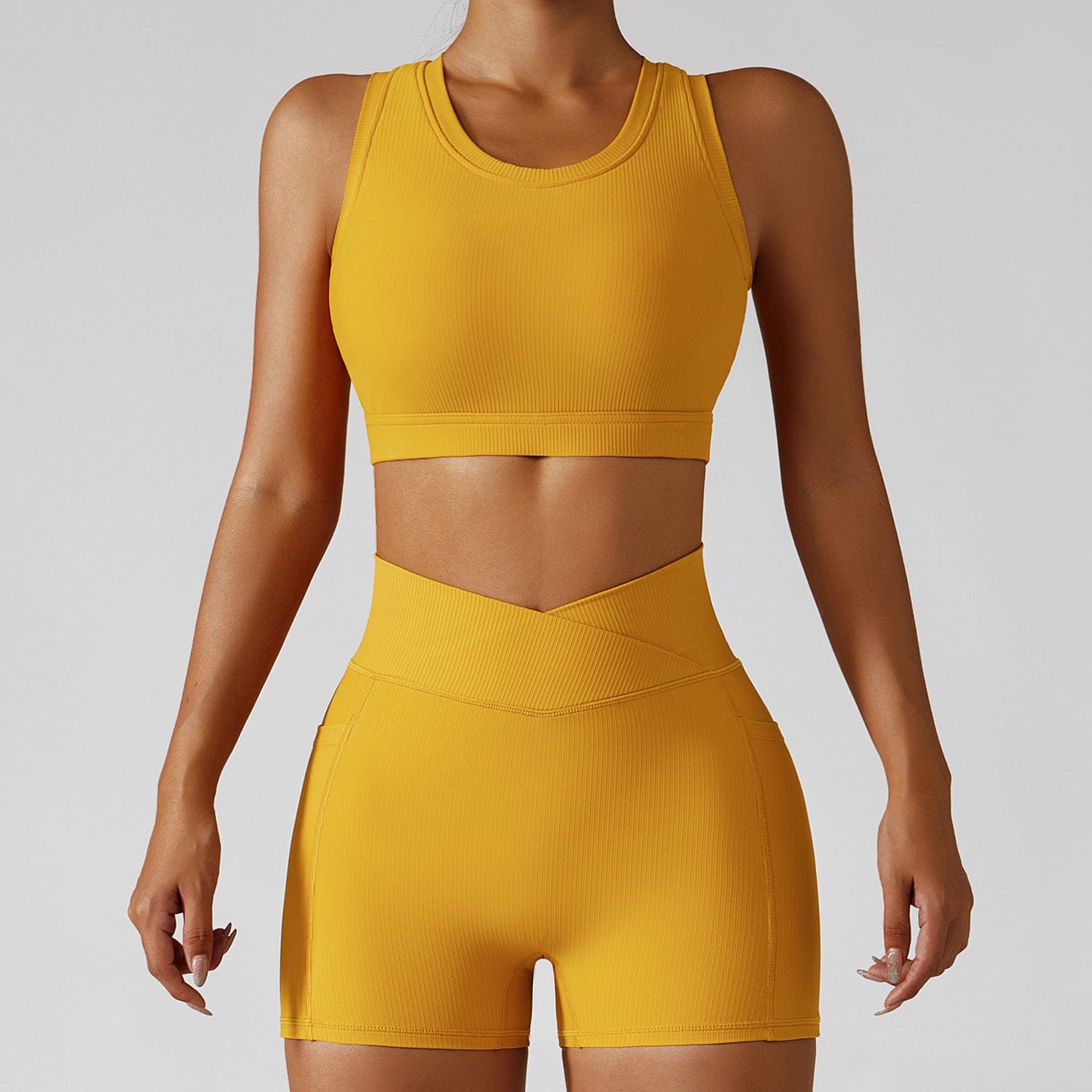 InnateFit FITNESS Curry yellow / Tank shorts / S Women's Running Fitness Suit Yoga Clothes CJTZ156149317QJ