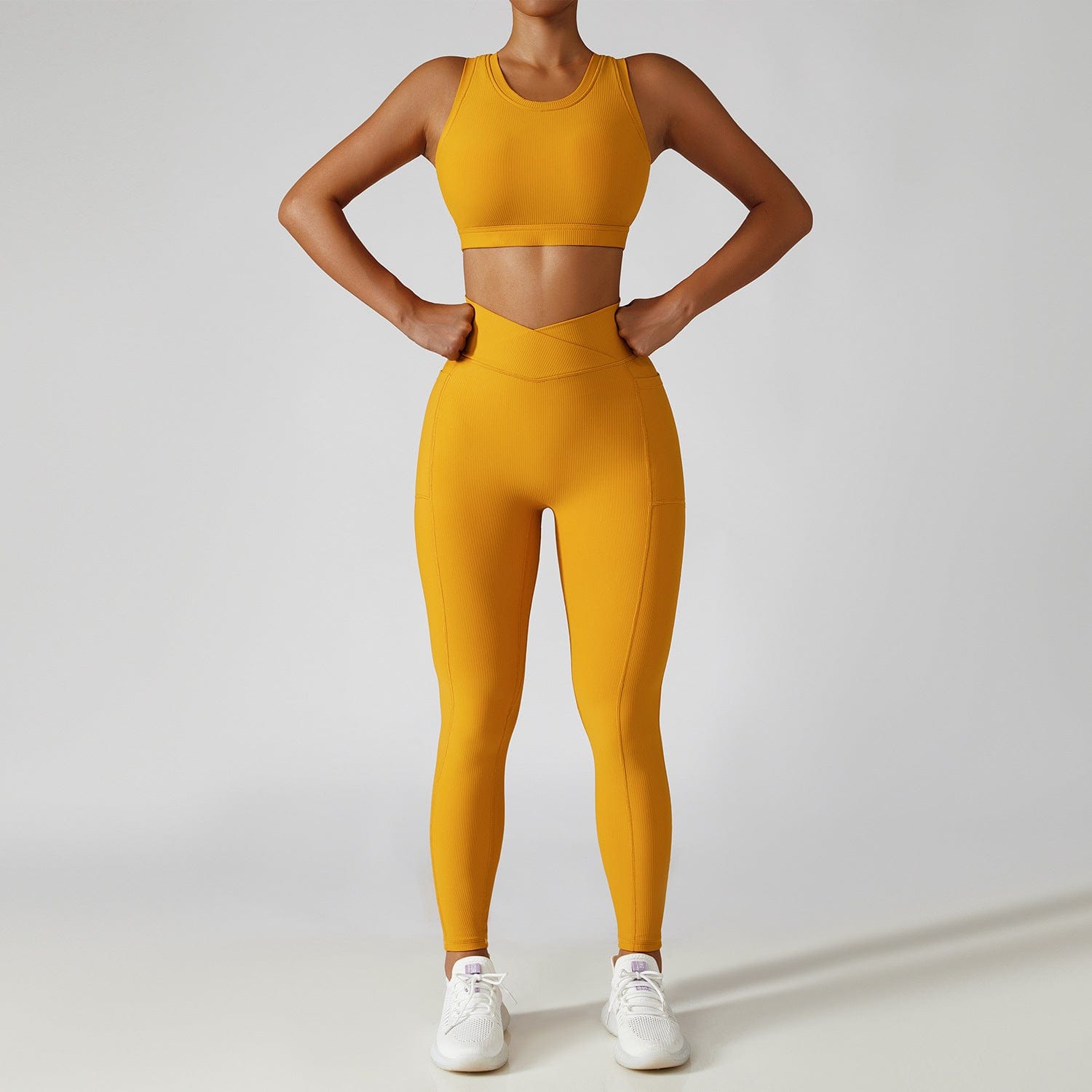 InnateFit FITNESS Curry yellow / Vest trousers / S Women's Running Fitness Suit Yoga Clothes CJTZ156149321UF