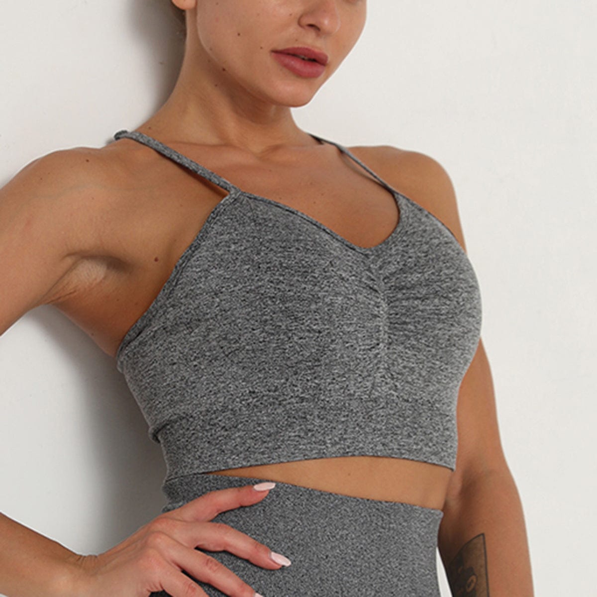 InnateFit FITNESS Dark Grey / L New Beautiful Back Seamless Sports TOP Vest CJNSSYTZ06162-Dark Grey-L