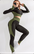 InnateFit FITNESS Green / S Seamless Workout Yoga Sets women leggings CJNSSYTZ01031-Green-S