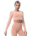 InnateFit FITNESS Hoarse Pink / L Seamless Knitted Yoga Clothes Long-sleeved Jacket Sports Fitness Women CJDK189321210JQ