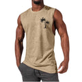 InnateFit FITNESS Khaki / S Men Vest Summer Beach Tank Tops Workout Fitness T-Shirt CJYH1768739-Khaki-S