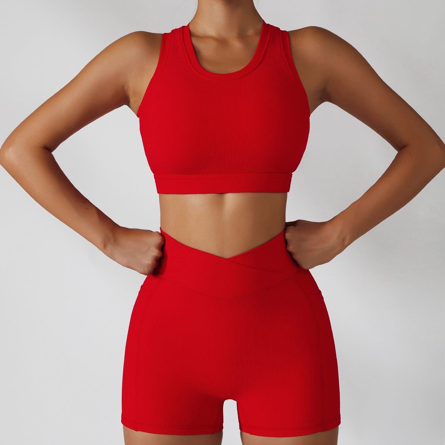 InnateFit FITNESS Lava red / Tank shorts / S Women's Running Fitness Suit Yoga Clothes CJTZ156149333GT