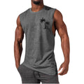InnateFit FITNESS Light Grey / S Men Vest Summer Beach Tank Tops Workout Fitness T-Shirt CJYH1768739-Light Grey-S