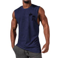 InnateFit FITNESS Navy Blue / S Men Vest Summer Beach Tank Tops Workout Fitness T-Shirt CJYH1768739-Navy Blue-S