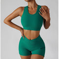 InnateFit FITNESS Sea king green / Tank shorts / S Women's Running Fitness Suit Yoga Clothes CJTZ156149309IR
