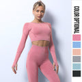 InnateFit FITNESS Seamless Knitted Yoga Clothes Long-sleeved Jacket Sports Fitness Women