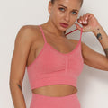 InnateFit FITNESS Watermelon red / L New Beautiful Back Seamless Sports TOP Vest CJNSSYTZ06162-Watermelon red-L