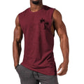 InnateFit FITNESS Wine Red / S Men Vest Summer Beach Tank Tops Workout Fitness T-Shirt CJYH1768739-Wine Red-S